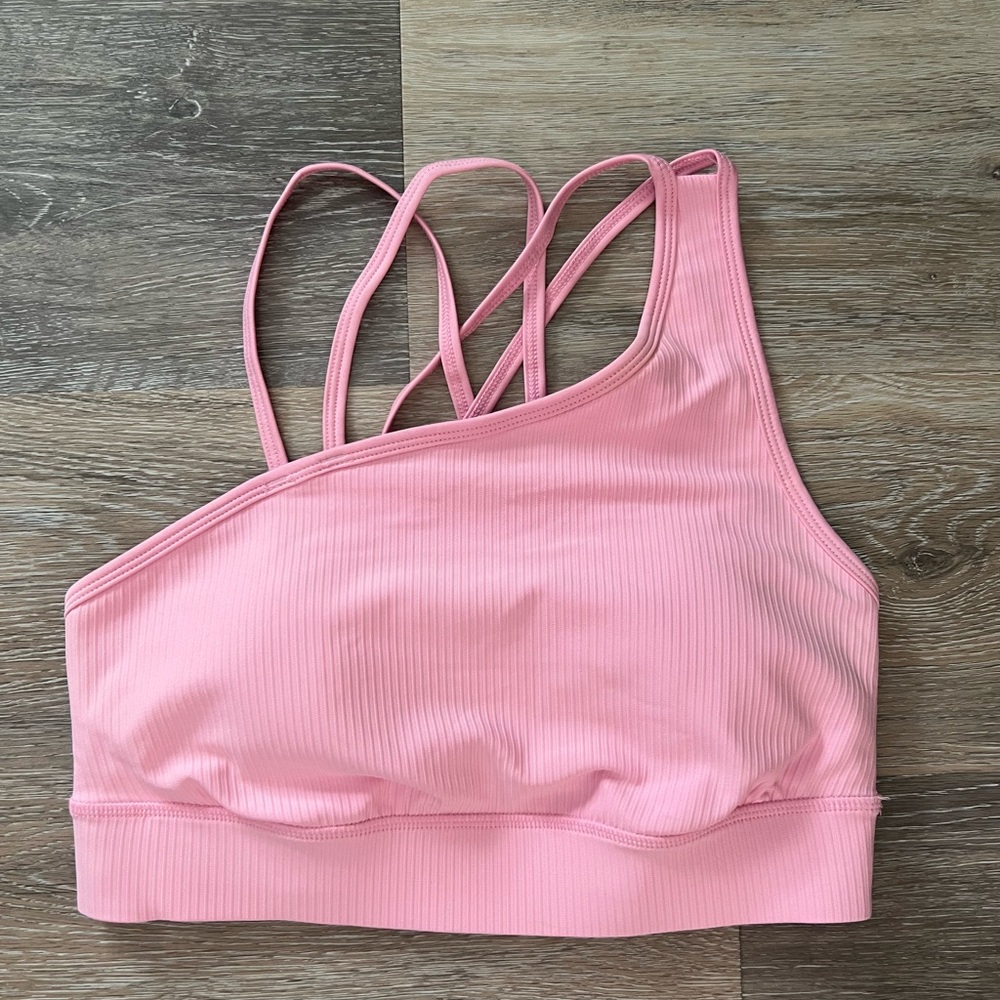 Pink Ribbed Women's Bralette
